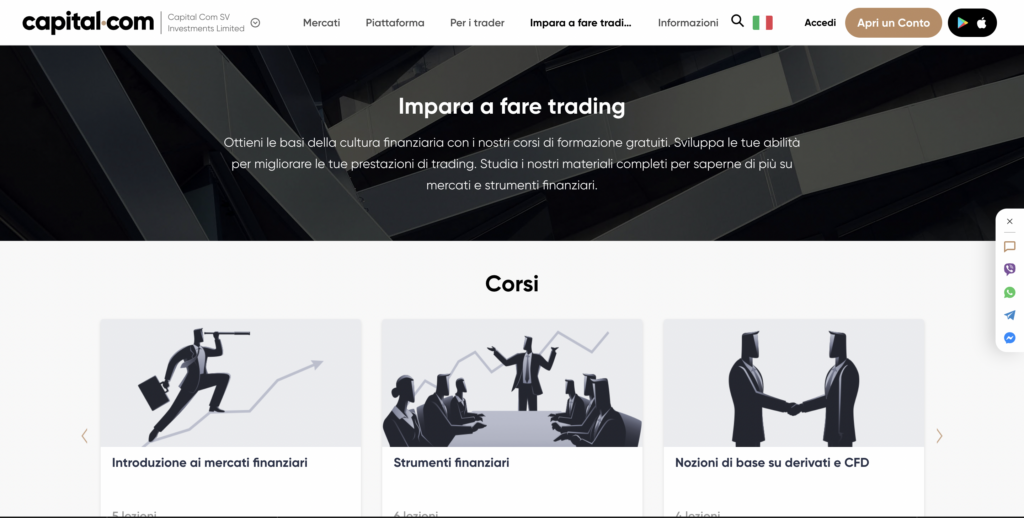 corsi trading capital.com gratuiti per imparare il trading